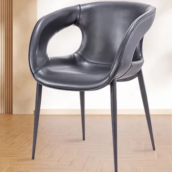 Deri Rahatlatıcı Masa yemek sandalyeleri Tasarım Ergonomik Ofis Salonu yemek sandalyeleri Yatak Odası Koltuk Muebles Ev Mobilyaları AB50CY