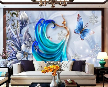 Beibehang Özel Duvar Kağıdı Ev Dekoratif Duvar Kabartma Güzellik Güzellik Çiçek Oturma Odası Yatak Odası TV Arka Plan duvar 3d duvar kağıdı
