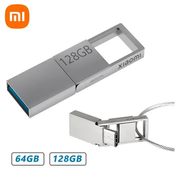 Orijinal Xiaomi USB 3.2 flash sürücü 64 GB 128 GB Pendrive Tip-C usb çubuk kalem bellek Flash usb Disk En Iyi Hediye Taşınabilir USB bellek