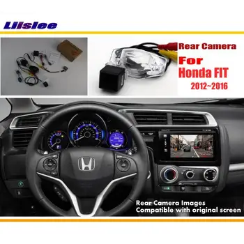 Honda Fit/Jazz 2013 için 2014 2015 2016 Araba Dikiz geri görüş kamerası Adaptörü RCA HD CCD KAMERA OEM Ekran Ters Görüntü Yükseltme Kiti