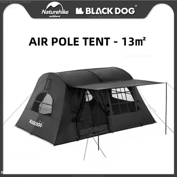 Naturehike Blackdog Kamp Şişme Otomatik Çadır Açık 1 Oda-1 Oturma oda çadırı 150D Polyester Açık Şişme çadır