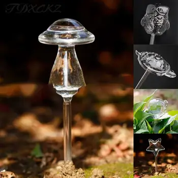 1 adet Cam Plastik Bitki Çiçek Su Besleyici Kendini Sulama Otomatik Damla Sulama Cihazları