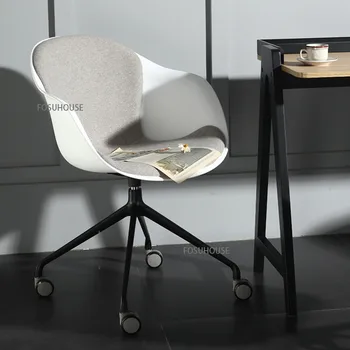 Modern Basit Koltuk Ofis Mobilyaları Yaratıcı Tasarımcı Çalışma Öğrenmek Döner Sandalye İskandinav Ev Arka Ofis bilgisayar sandalyesi