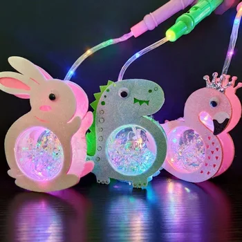 Sonbahar ortası Festivali çocuk Flaş Karikatür Taşınabilir Tavşan Fener Yıldız Gökyüzü Topu Fener Çocuk Aydınlık Oyuncak Gece Pazarı Durak