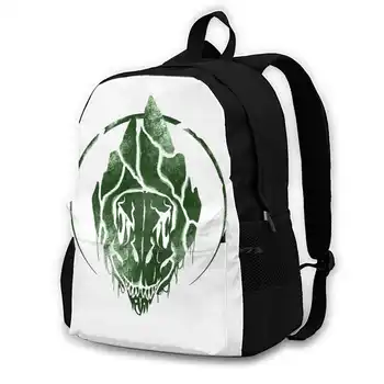Yeşil Logo Sol Üst Omuz Okul Çantaları Genç Kızlar İçin Dizüstü Seyahat Çantaları Yeşil Logo Dinozorlar Dinozor Ada