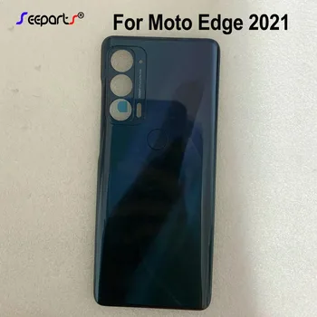 Test Tam Yeni Motorola Kenar 2021 İçin Arka Pil Kapağı Kapı Arka Cam Konut Onarım Parçaları Moto Kenar 2021 İçin Pil Kapağı