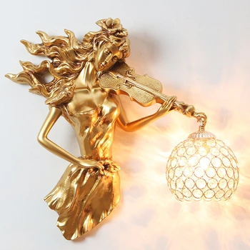 Iskandinav Yaratıcı Kristal Duvar Lambası LED Altın Lüks Dekor Başucu Lambası Oturma Odası Yatak Odası arka plan duvar lambası iç mekan aydınlatması