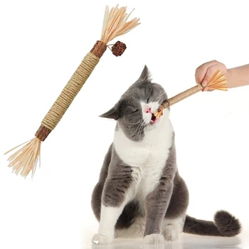 Pet Kedi Ahşap Polygonum Sopa Lafite Çim Kedi Oyuncak Molar Sopa Catnip Kedi Diş Temizleme Silvervin Sopa Kamışı Pet Malzemeleri Oyuncaklar