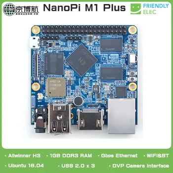 FriendlyELEC NanoPi M1 Artı Geliştirme Kurulu Allwinner H3 4K Oynatma Ubuntu18 Dahili WiFi Bluetooth eMMC Demo Kurulu
