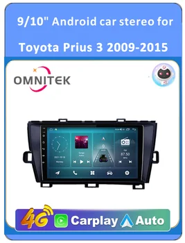 OMNİTEK 2 Din Android otomobil radyosu Toyota Prius 3 2009-2015 İçin Stereo Carplay Araba Multimedya Video Oynatıcı GPS Navi DVD Kafa Ünitesi