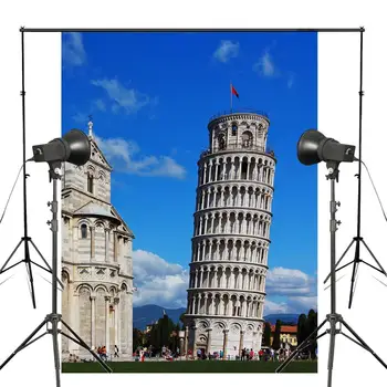 5x7ft Avrupa Bina Fotoğraf Arka Plan İtalya Pisa Kulesi Zemin Avrupa tema Fotoğraf Stüdyosu Arka Plan