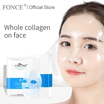 10 ADET Fonce Kore Altın kollajen Yüz Maskesi 10 Adet Anti aging Geliştirmek Kaba Gençleştirme Sıkı Solmaya ince çizgiler beyazlatma Brighte