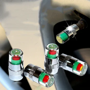 4 adet Araba Lastik Basınç Göstergesi Göstergesi Uyarısı İzleme vana kapağı Sensörü Lastik Basınç Göstergesi Harici Vana Algılama