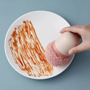 Yaratıcılık Mutfak Temizleme Fırçası Scrubber Bulaşık Kase yıkama tavası El Pot Yerine Ev Fiber Temizleme Topu Aracı Aksesuarları