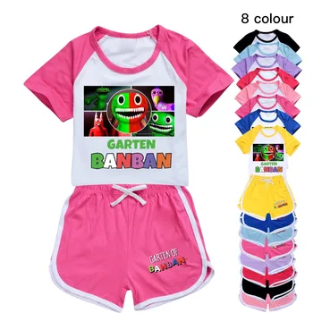 2023 Yaz Garten of Banban Giyim Seti Çocuklar Karikatür kısa kollu tişört Şort 2 adet Takım Elbise Erkek Spor Yürümeye Başlayan Kızlar Kıyafetler