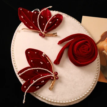 Moda kelebekler saç tokaları kafa bandı DIY saç şekillendirme araçları Sevgililer günü hediyesi