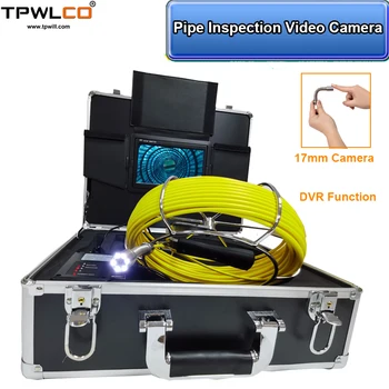 TPWLCO TP9200-17mm 7 inç Monitör Endoskop Boru Muayene Kamera Sistemi DVR İle 20-50m Kablo Kanalizasyon Su Geçirmez Drenaj Kamera