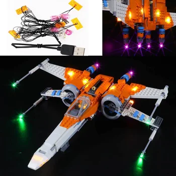 USB ışık seti Lego 75273 Yıldız Poe dameron'un X Kanatlı Avcı Yapı Taşları Tuğla dahil Değildir Lego Modeli