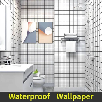 Duvar çıkartmaları Dekorasyon Kendinden Yapışkanlı Duvar Kağıdı Su Geçirmez Kalıp Geçirmez Tuvalet Yenileme Dekorasyon Dolabı Soba Sticker
