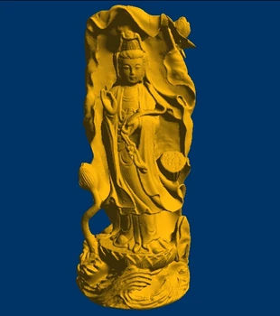 3D model kabartma/bilgisayar heykel STL dosya formatı Merhamet Tanrıçası ile lotus_10
