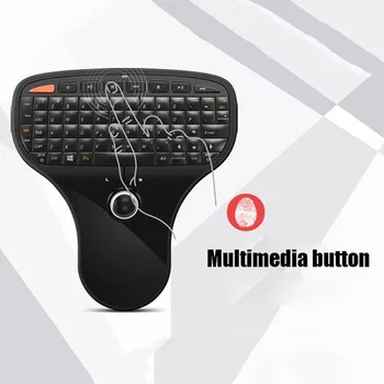 N5901 Mini Kablosuz Uzaktan Klavye Hava Fare Trackball Ultra hafif Multimedya Kontrol Fonksiyonu android tv kutusu
