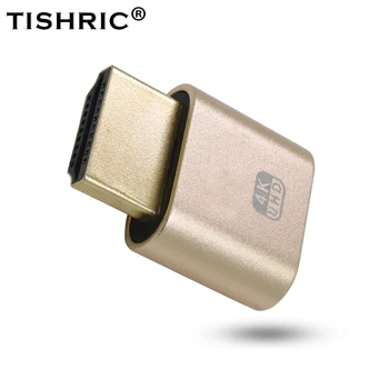 TISHRIC HDMI uyumlu Sanal Ekran 4K Kukla Emulator Adaptörü EDID DDC Hile Sanal Fiş Kukla Fiş BTC Madencilik Madenci