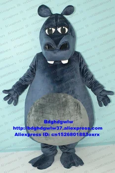 Gri Hippo Nehir At Su Aygırı Maskot Kostüm Yetişkin Çizgi Film Karakteri Profesyonel Sahne Reklam Kampanyası zx2258