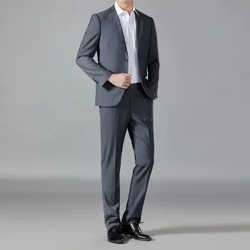 2023yüksek Kaliteli Takım Elbise (takım elbise + Batı Pantolon) yeni erkek Moda Ziyafet Parti Trend Elbise İnce İnce Yakışıklı Blazer İki parçalı Set