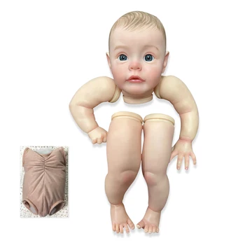 NPK 24 inç Zaten Boyalı Yeniden Doğmuş Bebek Parçaları Sue-sue Uyanık Gerçekçi Bebek 3D Boyama Görünür Damarlar Bez Vücut Dahil