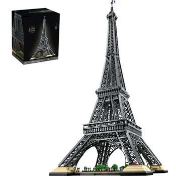Orijinal Kutusu ile Eyfel Uzun Kule Dünyaca Ünlü Mimari Yapı Taşları Tuğla Oyuncak Noel doğum günü hediyesi Compatible10307