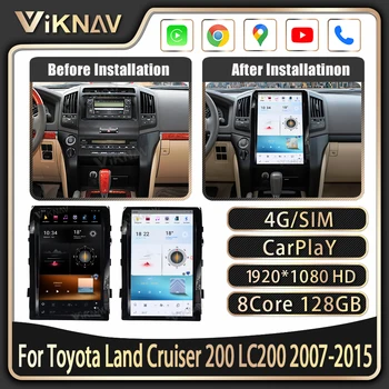 16.0 inç Kafa Ünitesi Araba DVD Oynatıcı Toyota Land Cruiser 200 İçin LC200 2008-2019 Android11 Radyo GPS Navigasyon Carplay