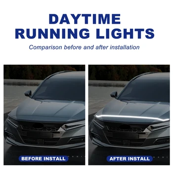 Honda Accord için 10th 2018 2019 2020 2021 2022 Dekoratif Atmosfer Lambaları Araba Kaput ışıklar şerit Gündüz Farı Aksesuarları