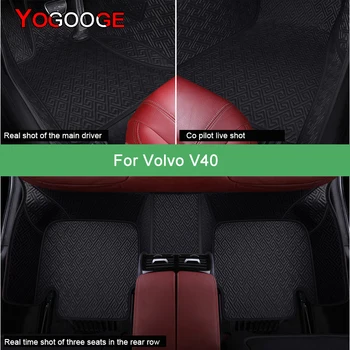 Volvo V40 İçin YOGOOGE Araba Paspaslar Lüks Oto Aksesuarları Ayak Halı
