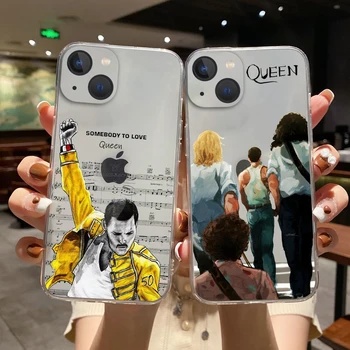 Freddie Mercury Kraliçe bant Telefon Kapak iPhone 11 12 13 14 Pro Max X XR XS Max 7 8 14 Artı 13 Mini SE3 Yumuşak Silikon TPU Kılıf