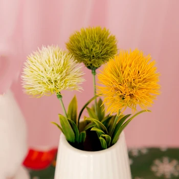 Yapay çiçek Karahindiba Topu Krizantem Sahte Çiçek Saksı Aranjmanı DIY Gelin Tutun Buket Çiçek Düğün Parti Dekor