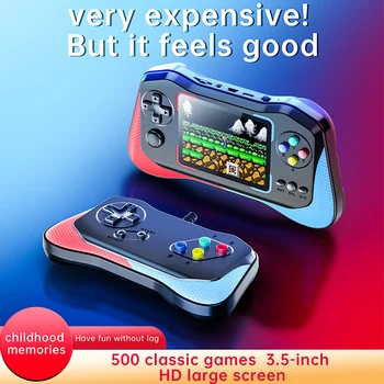 500 İn 1 Oyunları MİNİ Taşınabilir Retro Video Konsolu El Oyunları Çocuk 8 Bit 3.5 İnç Renkli LCD Ekran Gameboy