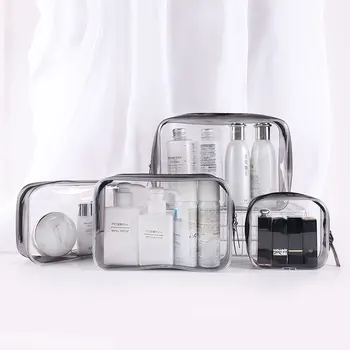 PVC su geçirmez şeffaf kozmetik çantası yıkama banyo saklama çantası seyahat çok fonksiyonlu saklama çantası kozmetik çantası alet kutusu