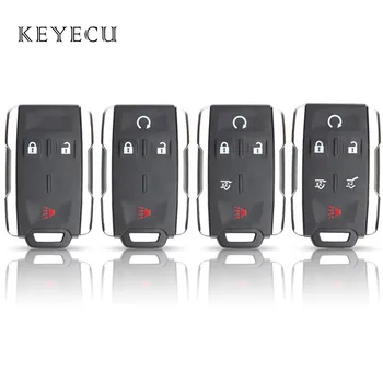 Keyecu Akıllı Uzaktan Anahtar Shell Kılıf ile 3 4 5 6 Düğmeler için Chevrolet Escalade ESV Silverado Sierra Suburban Tahoe 2015