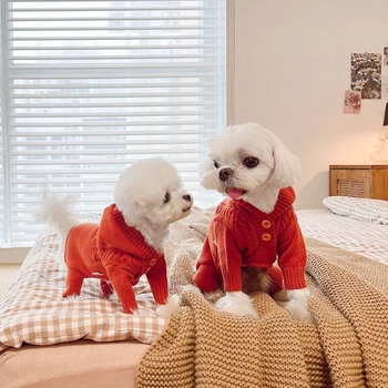 Kış Köpek Tulum Kazak Ceket Yorkshire Terrier Giysileri Yavru Küçük Köpek Kostüm Chihuahua Pomeranian malta Kaniş Giyim