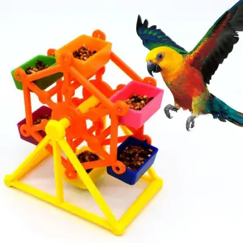 Komik Kuş Kafesi Oyuncak Plastik Kuş Oyuncak aşınmaya dayanıklı Besleme Papağan Fırıldak Oyuncak Kuş Besleyici