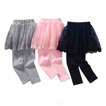 Toddler Kız Dantel Etek pantolon Prenses Bahar Pamuk Tavşan Nokta Tayt 1-6T Çocuk Sonbahar Renkli Bebek Pantolon Giyim