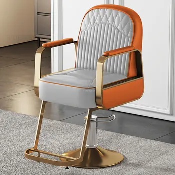 Işık Lüks demir berber sandalyeleri yaratıcı Kaldırma güzellik Modern Salon berber Sandalyeleri Footrest Silla De Barbero salon mobilyası
