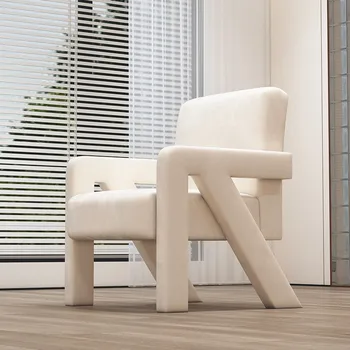 Rahat İskandinav Metal yemek sandalyeleri Modern Deri Okuma bahçe zemin döşeme Sandalye Yatak Odası Tasarımcı Cadeiras mutfak mobilyası