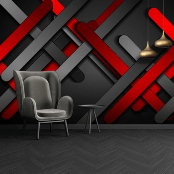 Özel 3D Duvar Kağıdı duvar tablosu Modern Soyut Geometrik Çizgiler Yaratıcı Otel Yatak Odası Arka Plan Fotoğraf Papel De Parede
