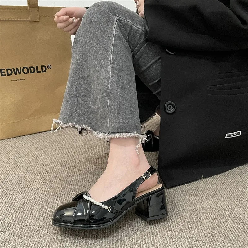 2023 Yüksek topuklu ayakkabılar kadın Giyim Bahar Yeni Rahat kaymaz Peri Tarzı Moda tek ayakkabı Rahat Görüntü 3