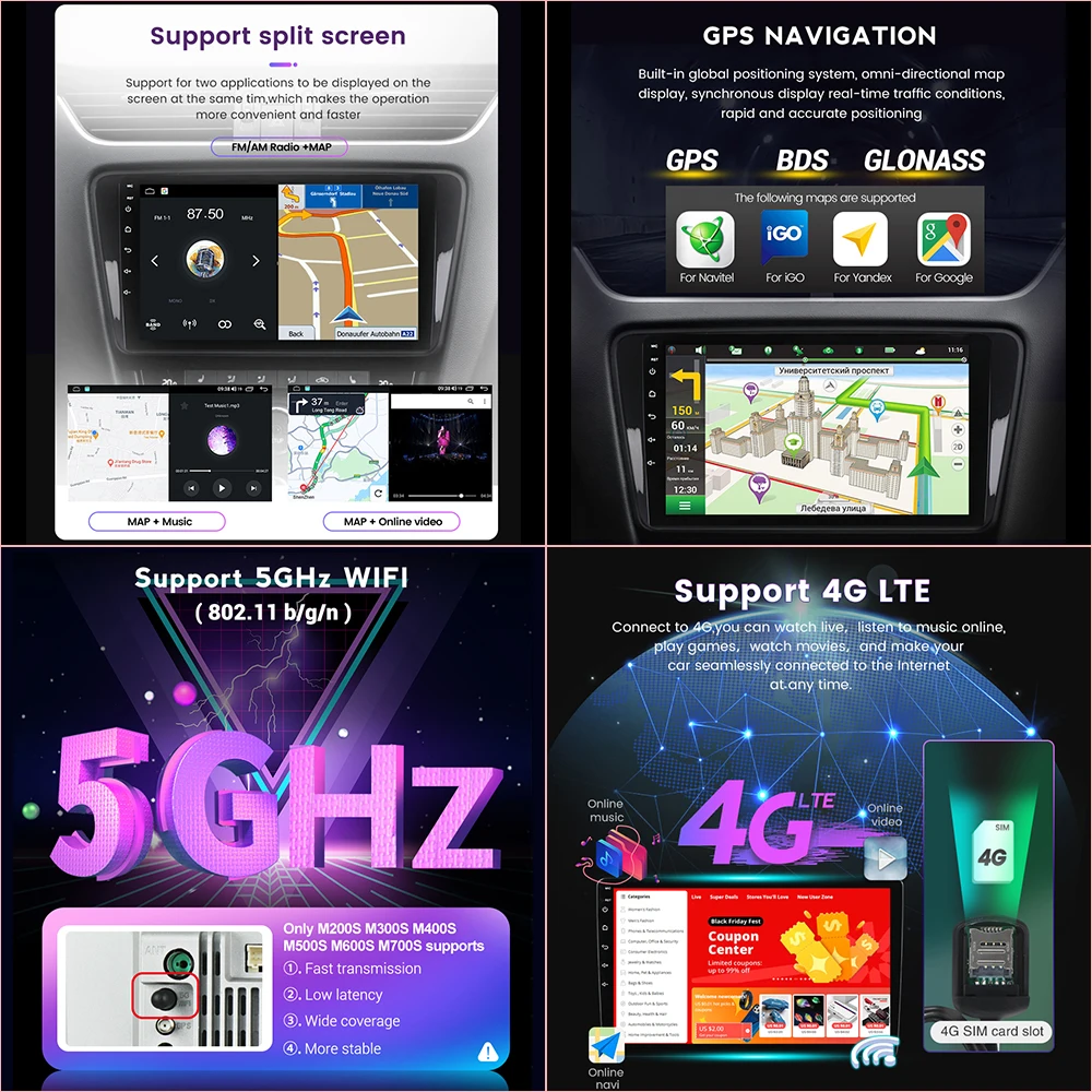 8G + 128G Android 11 Araba Radyo Multimedya Video Oynatıcı JAC Rafine 2012-2015 Hyundai H-1 Starex 1997-2007 GPS Navigasyon 4G Görüntü 4