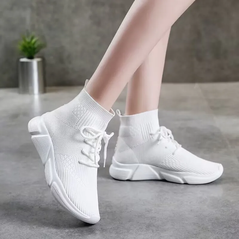 Kadın Botları 2023 Platform Çizmeler Sonbahar Kış Ayakkabı Üzerinde Kayma platform ayakkabılar Kadın yarım çizmeler Beyaz Topuklu Kısa Botas Mujer Görüntü 0
