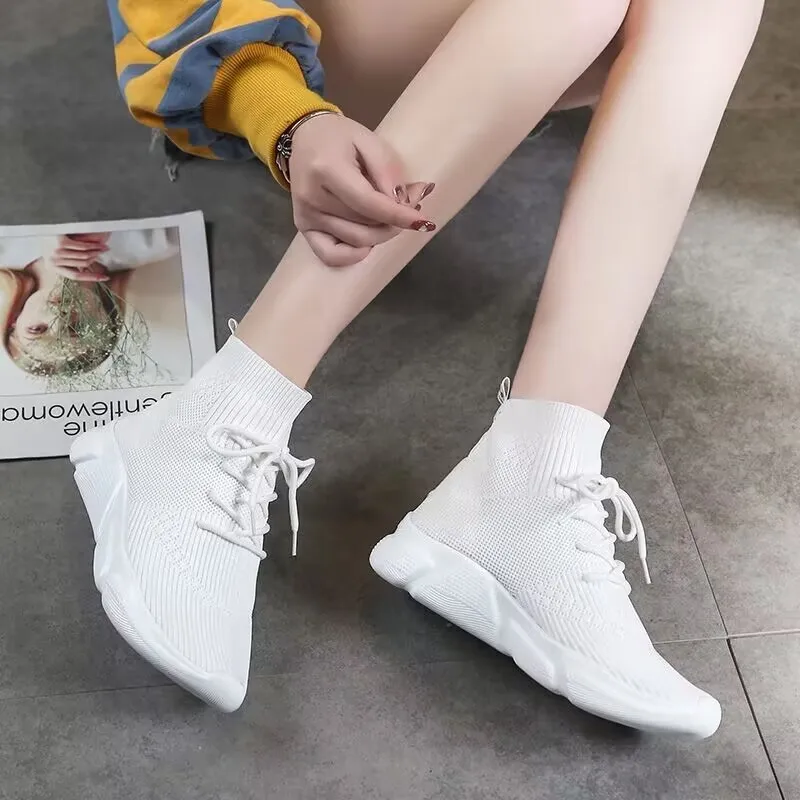 Kadın Botları 2023 Platform Çizmeler Sonbahar Kış Ayakkabı Üzerinde Kayma platform ayakkabılar Kadın yarım çizmeler Beyaz Topuklu Kısa Botas Mujer Görüntü 5