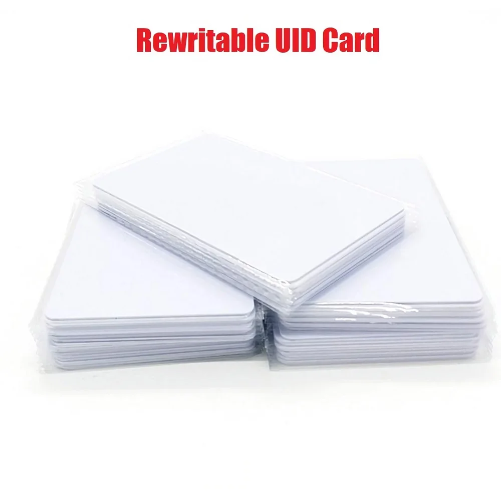 50/100 adet Yeniden Yazılabilir Blok UID Kart 13.56 MHZ RFID kartlar Kopya Klon Etiketi Yazılabilir Yeniden Yazma EM ID Keyfobs Jetonu Erişim Çift Görüntü 0