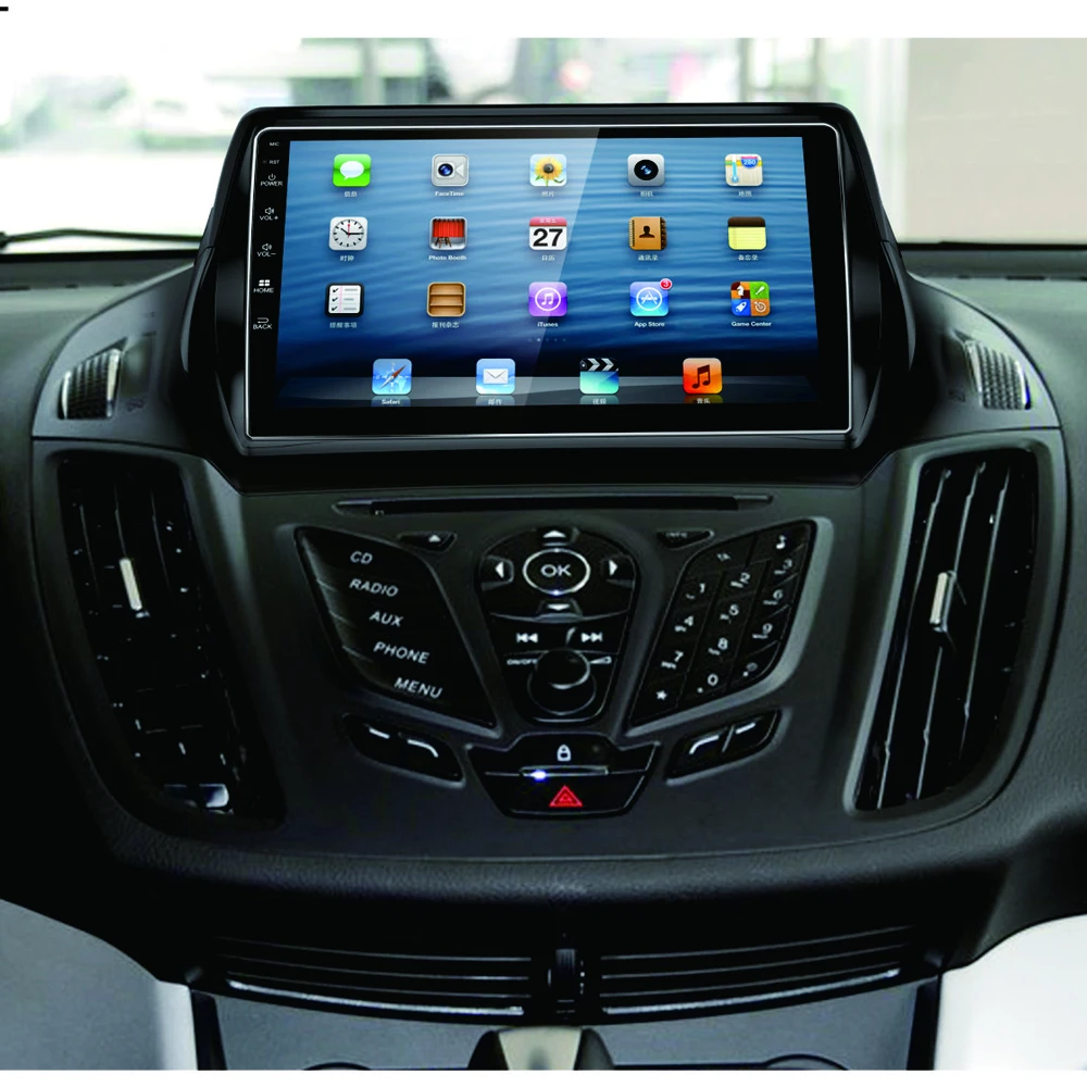 9 inç Ekran Saf Android 5.1.1 Araba GPS Navigasyon Radyo Sistemi Ford Kuga 2013-2016 için Görüntü 3